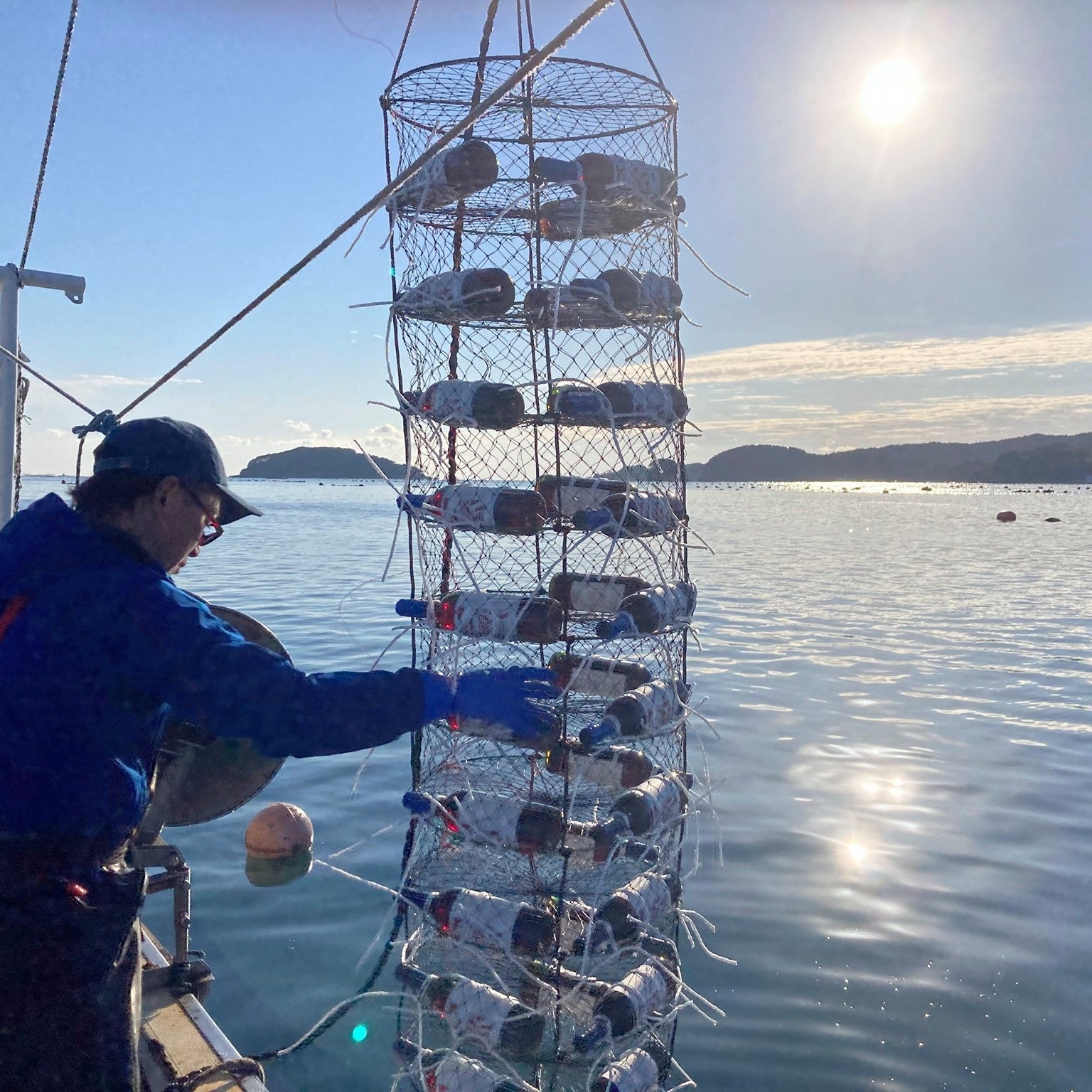 漁師と共に沈めるワイン