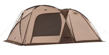 寝室に大型窓で快適度UP!日除けオーニング付き・家族6人用2ルームテント「Tradcanvas PANEL オーニングドゥーブル XL-BG」新発売!