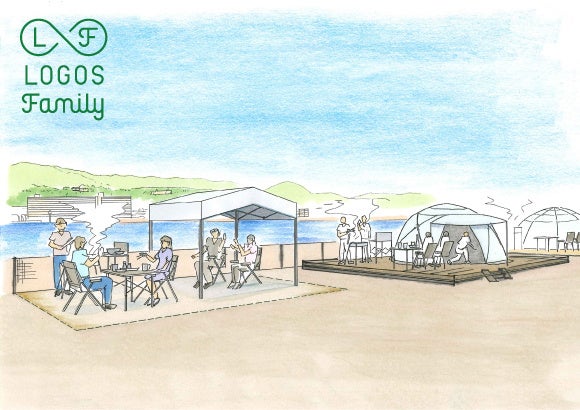 「LOGOSが手掛ける西宮浜総合公園の日帰りBBQ施設がオープン!老若男女問わず楽しめる全56区画完備、LOGOSアイテムもレンタル可能!」 「LOGOSが手掛ける西宮浜総合公園の日帰りBBQ施設がオープン!老若男女問わず楽しめる全56区画完備、LOGOSアイテムもレンタル可能!」