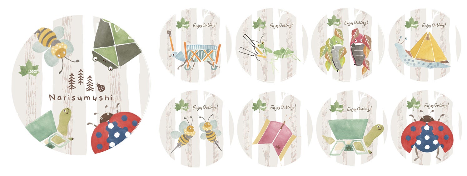 「Narisumushi」シール　※画像はイメージです