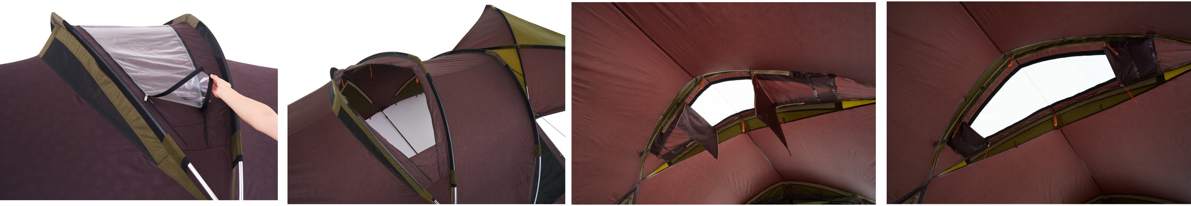 中央の天井部分にあるクリアな天窓