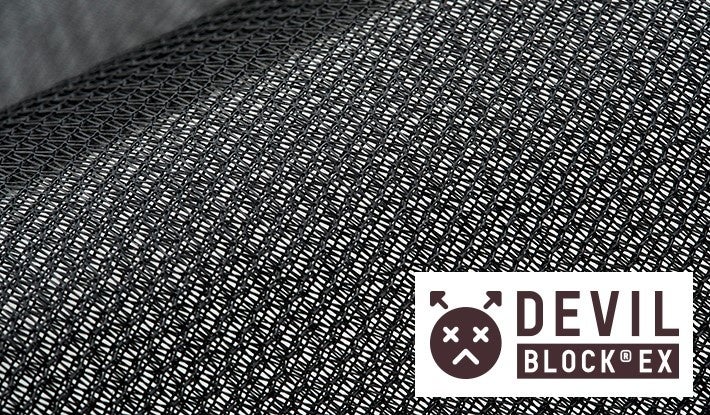 LOGOSが独自に開発した高機能メッシュ「デビルブロックEX」を搭載