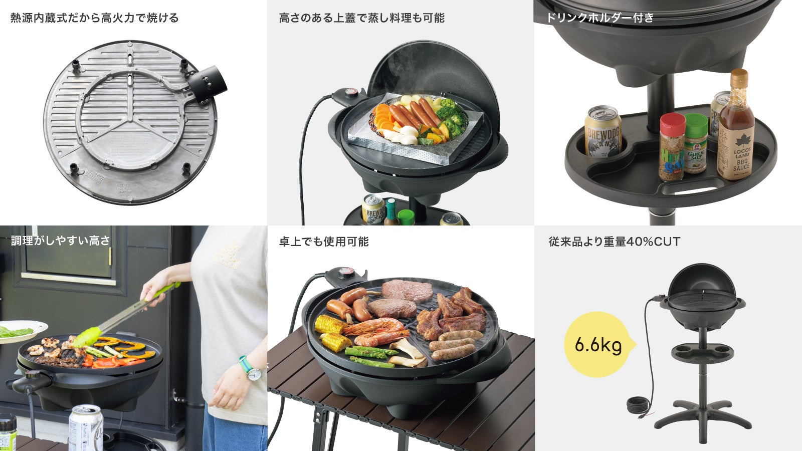 コンセントに挿すだけ！減煙仕様の電気式グリル「（野電）エレキャン