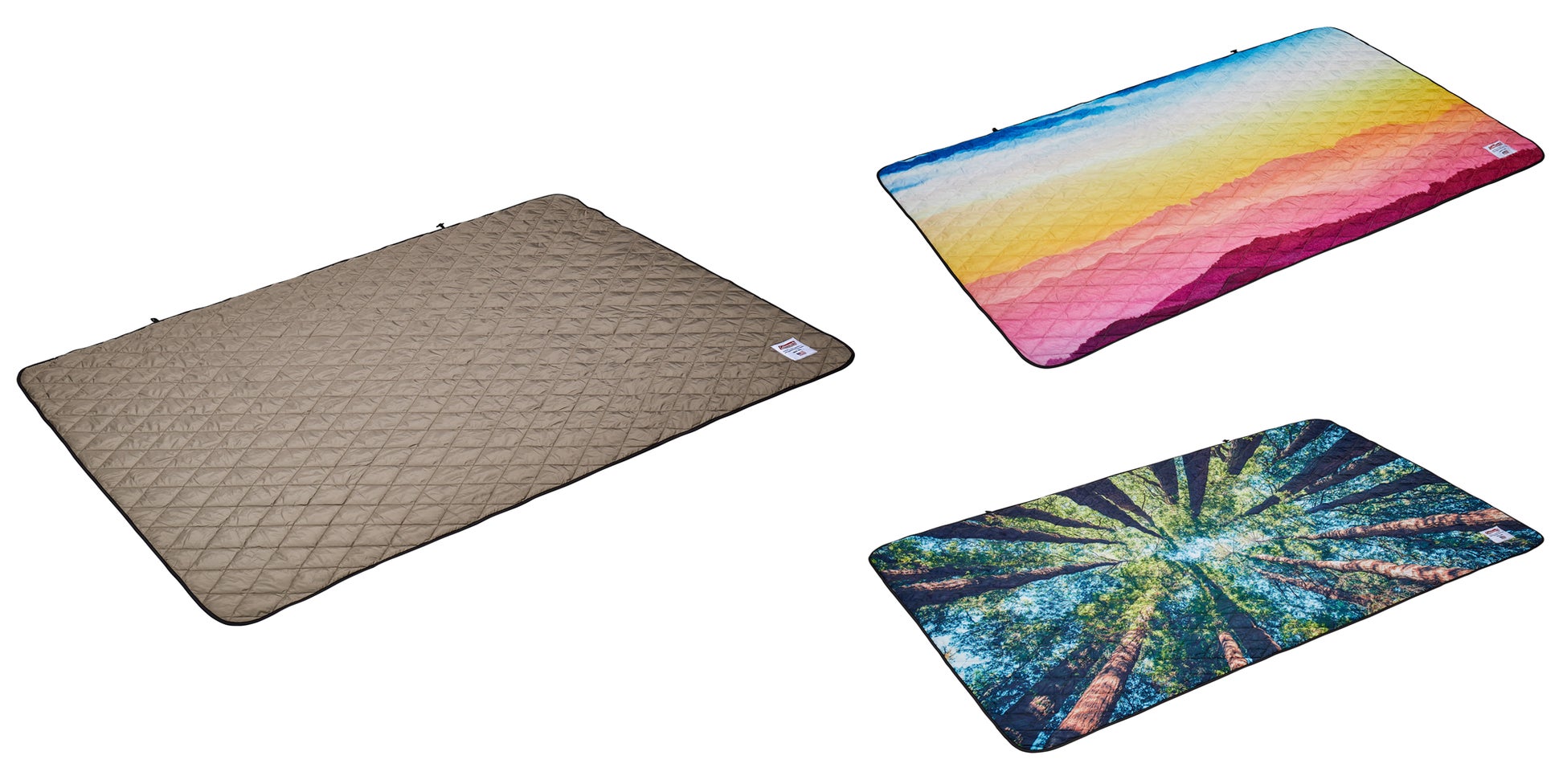 キャンピングブランケット(グレージュ/スカイ/ウッド)