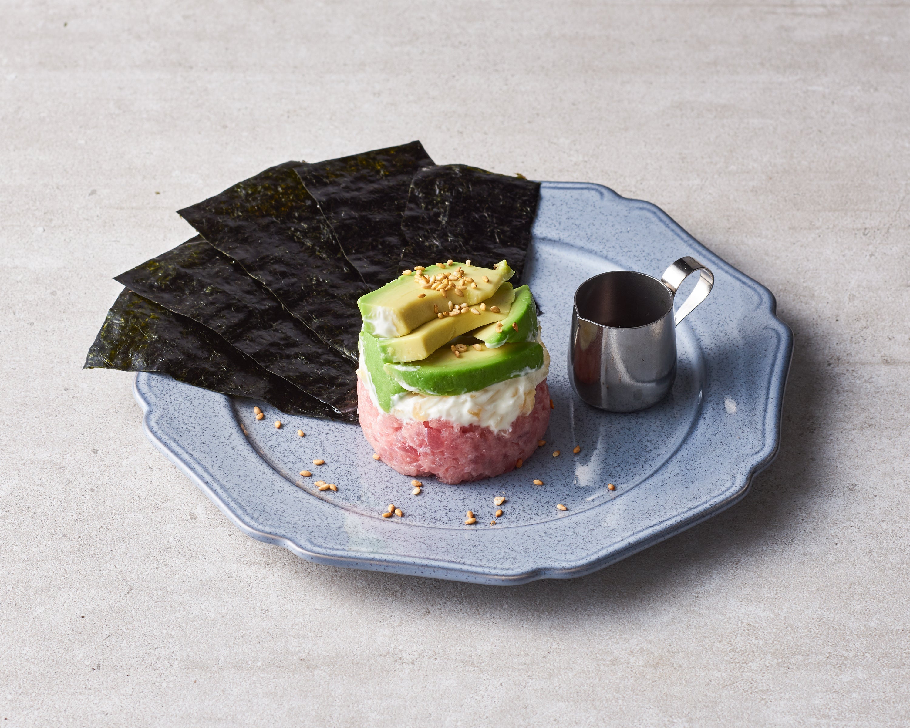 アボカド＆トロたくユッケ ￥730