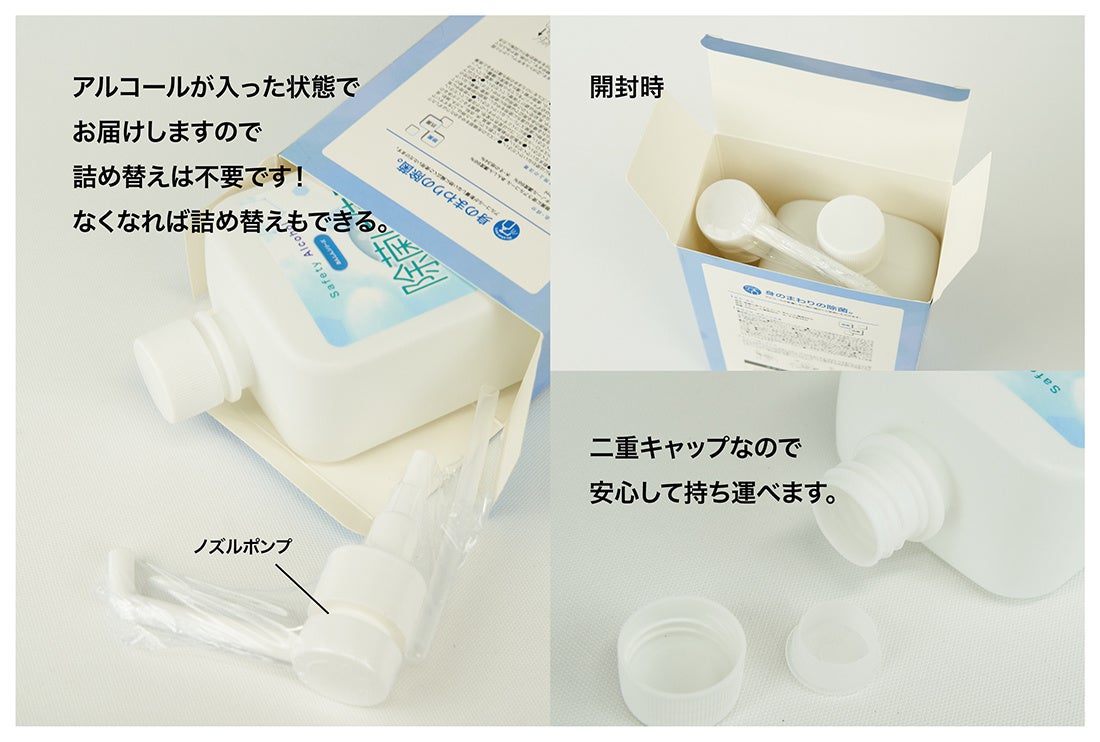 保管 備蓄に便利 詰め替え不要 500mlポンプ式 除菌に使うアルコール 安心濃度66 発売 アイグッズ株式会社のプレスリリース