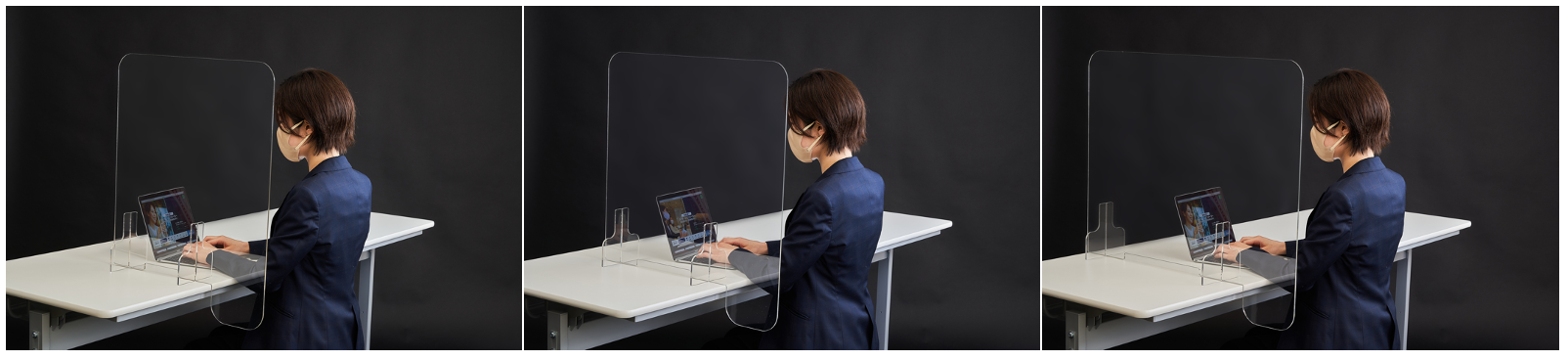 ※左からNo.62（H60×W52cm）,No.63（H60×W62cm）,No.64（H60×W77cm）