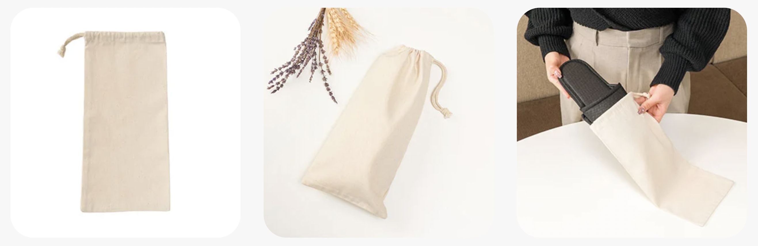 天然素材のコットンは肌に負担をかけづらく、やさしい風合いが特徴