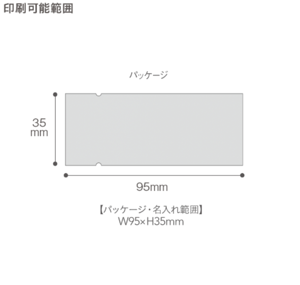 竹糸ようじクラフト紙袋　ロゴ入れ可能範囲