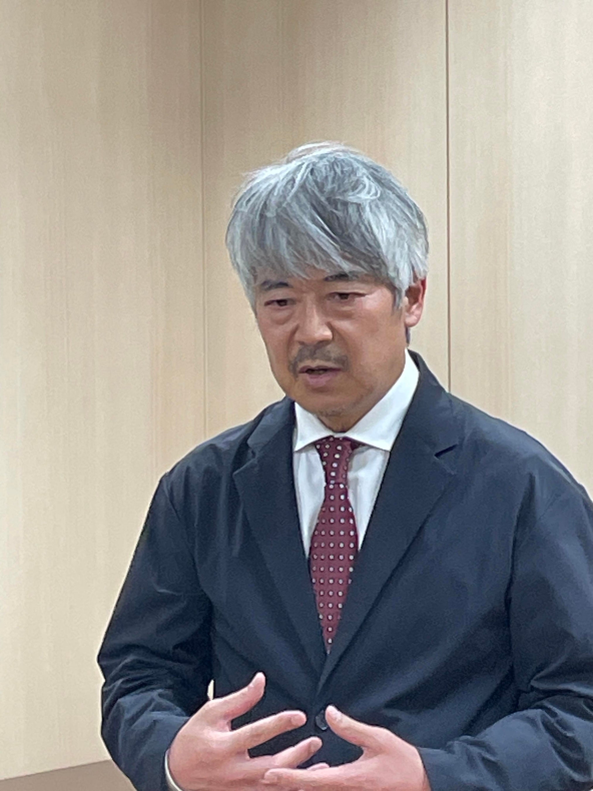 挨拶するエアロネクスト 代表取締役CEO 田路 圭輔