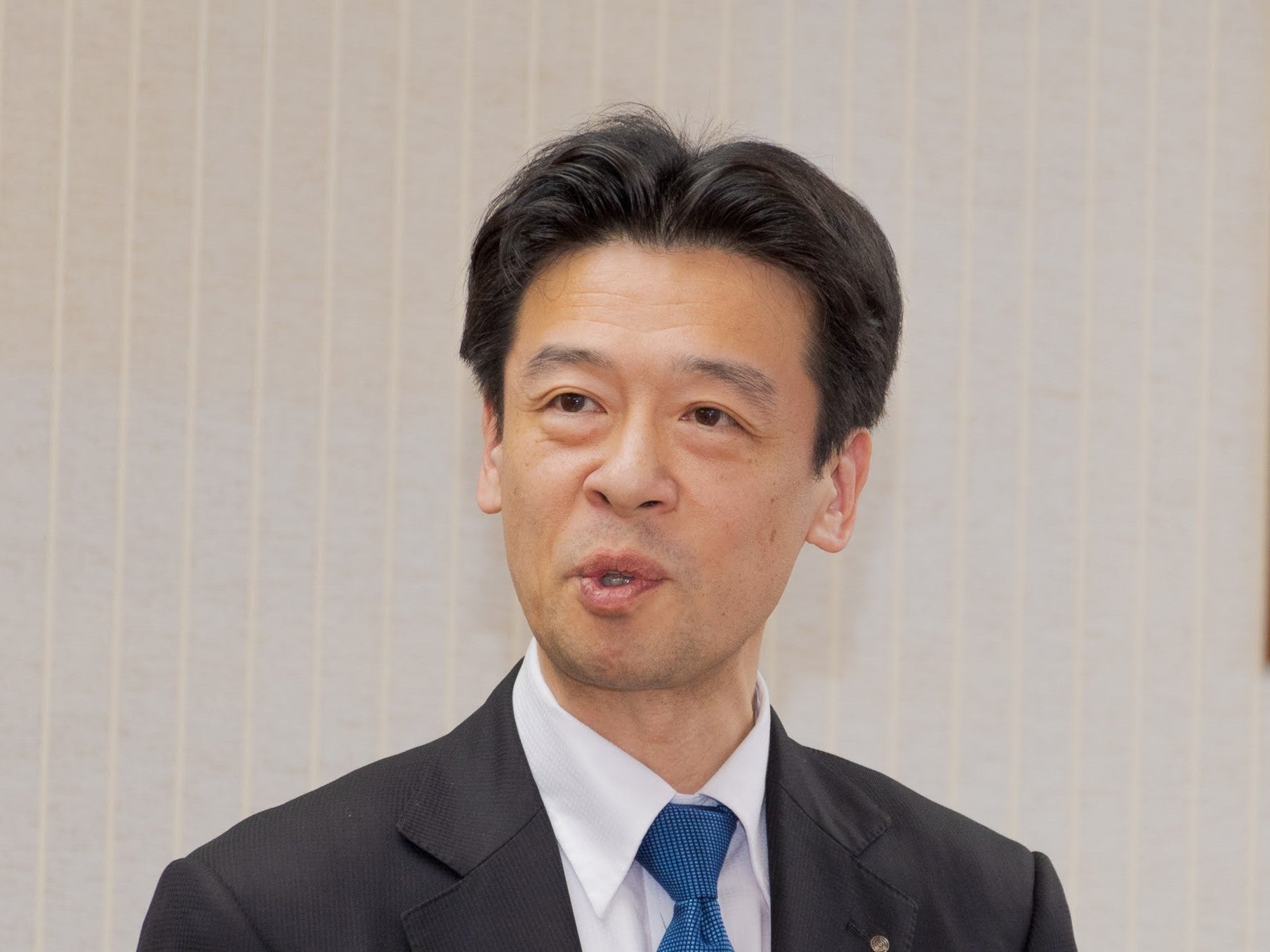 挨拶するセイノーＨＤ執行役員 河合 秀治