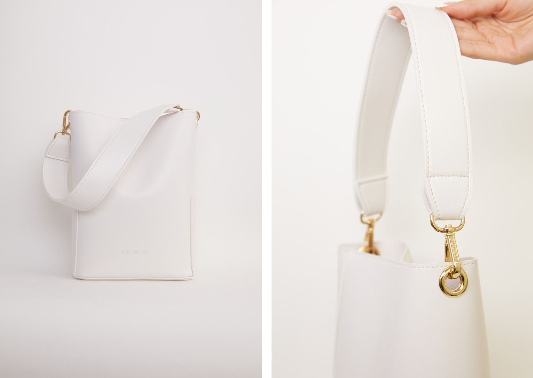 RANDEBOOよりオンラインサイト限定カラーの”Petit bucket bag (white