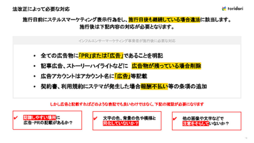 『ステルスマーケティング規制に関するメディア勉強会』資料より一部抜粋