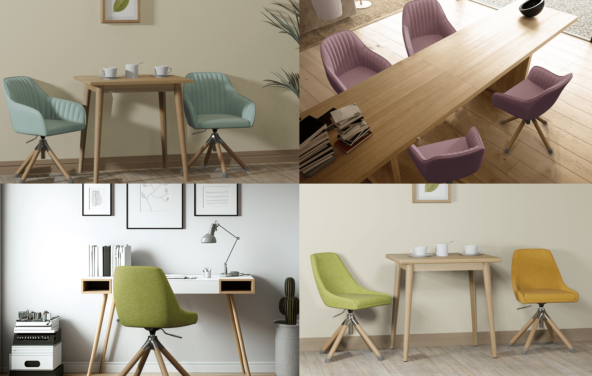 サリダチェアコレクションに、暮らしに溶け込むデザインと機能性を