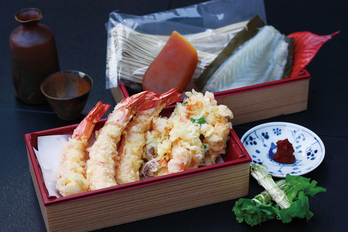 西麻布魚新「天ぷら蕎麦+酒肴セット」