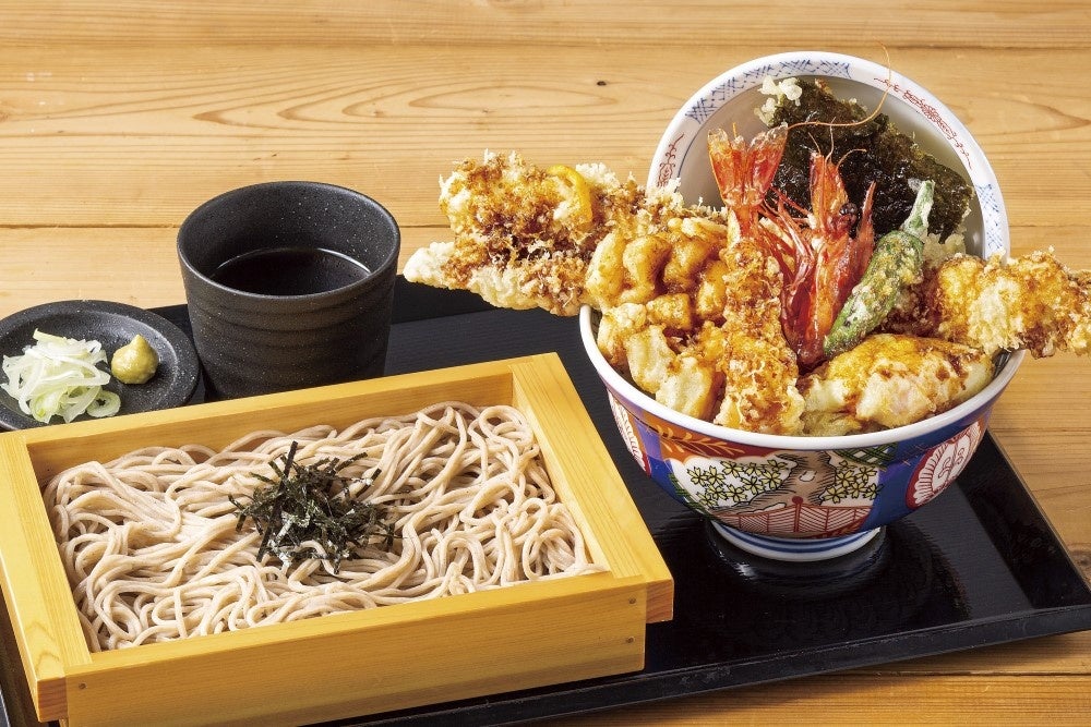 江戸前天丼小そばセット