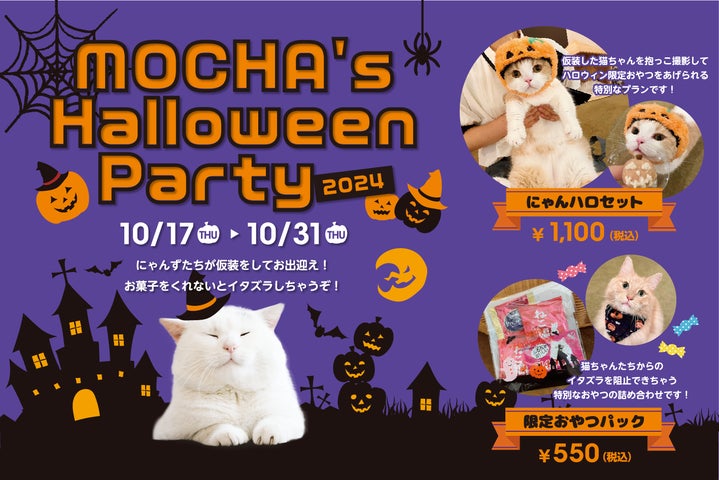 猫カフェMOCHAがお届けするハロウィンだけの特別な世界!『MOCHA's 猫カフェMOCHAがお届けするハロウィンだけの特別な世界!『MOCHA's