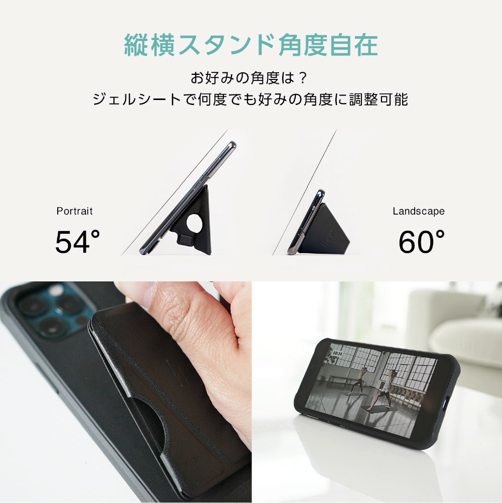 スマホスタンド u0026グリップ 縦置き横置き SAMSUNG Galaxy S20+ | XPAL マグネットスタンド\u0026グリップ 紺 折り畳み式 磁石内蔵6