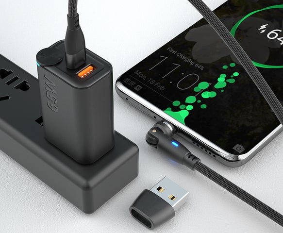 急速充電ケーブルの決定版!マグネットで素早く脱着し6通りの変換が 急速充電ケーブルの決定版!マグネットで素早く脱着し6通りの変換が