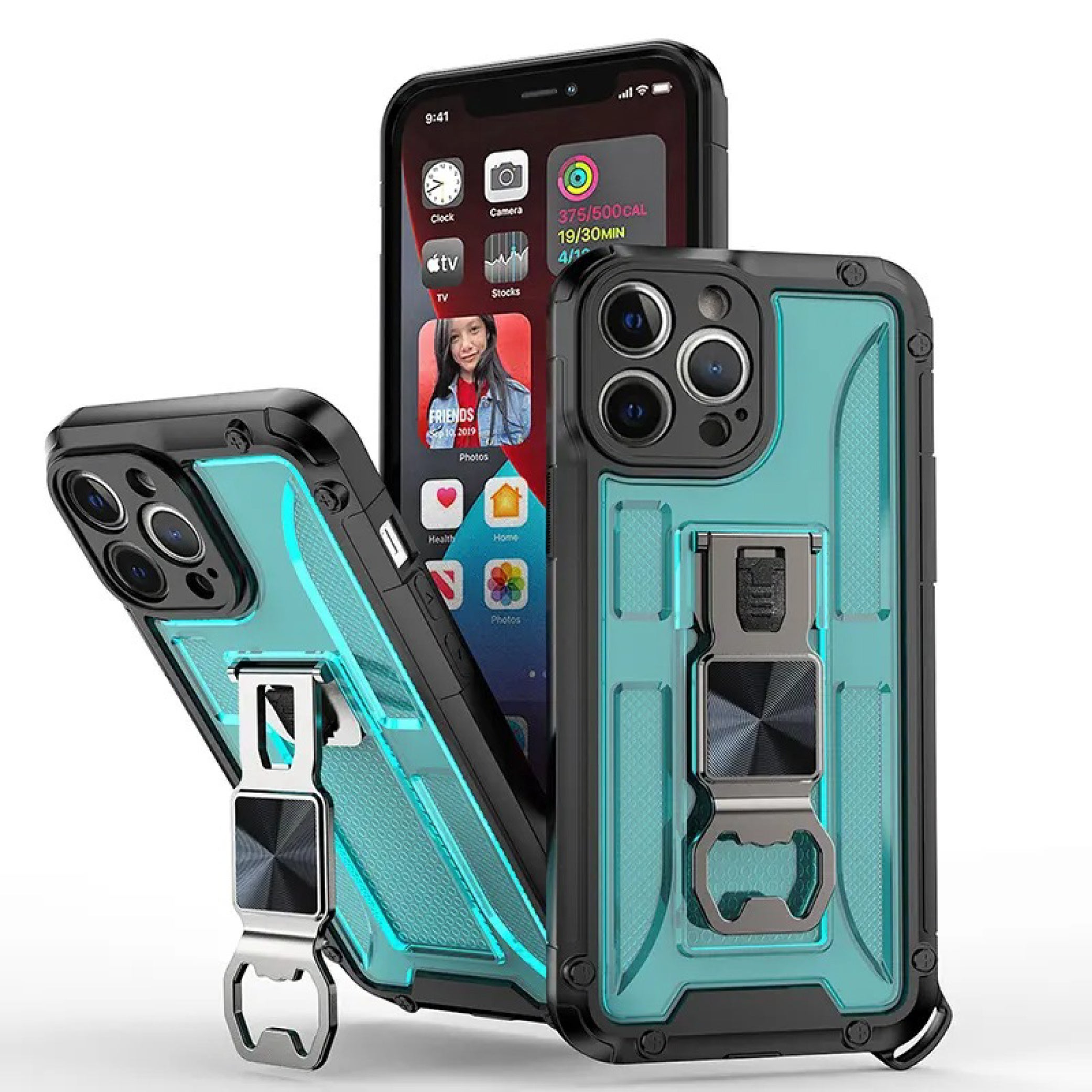 栓抜きとスマホスタンドが一体に！！どこでもビンの蓋が開けられる