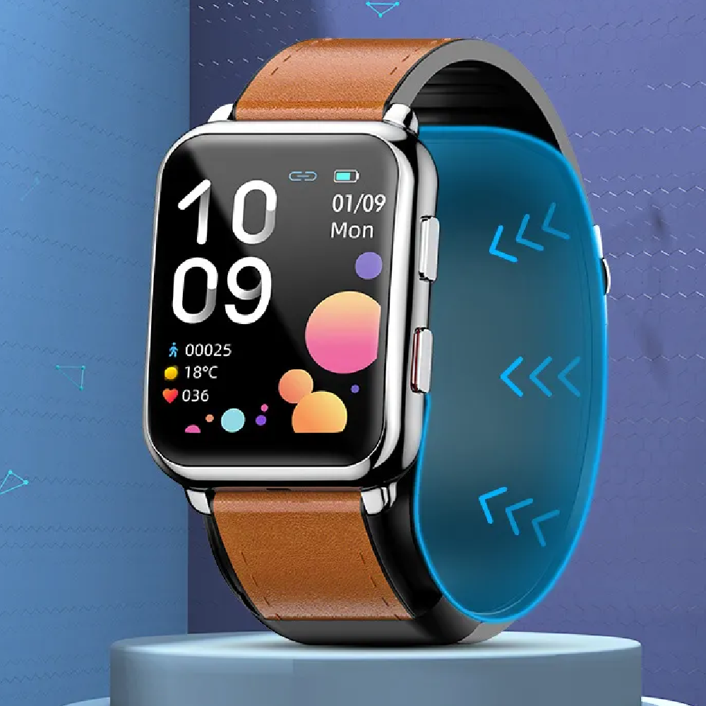 SMART WATCH スマートウォッチ HEART RATE ゴールド スマートウォッチ 腕時計 1.7 ポンプ式血圧測定 血圧 血中酸素 心拍数