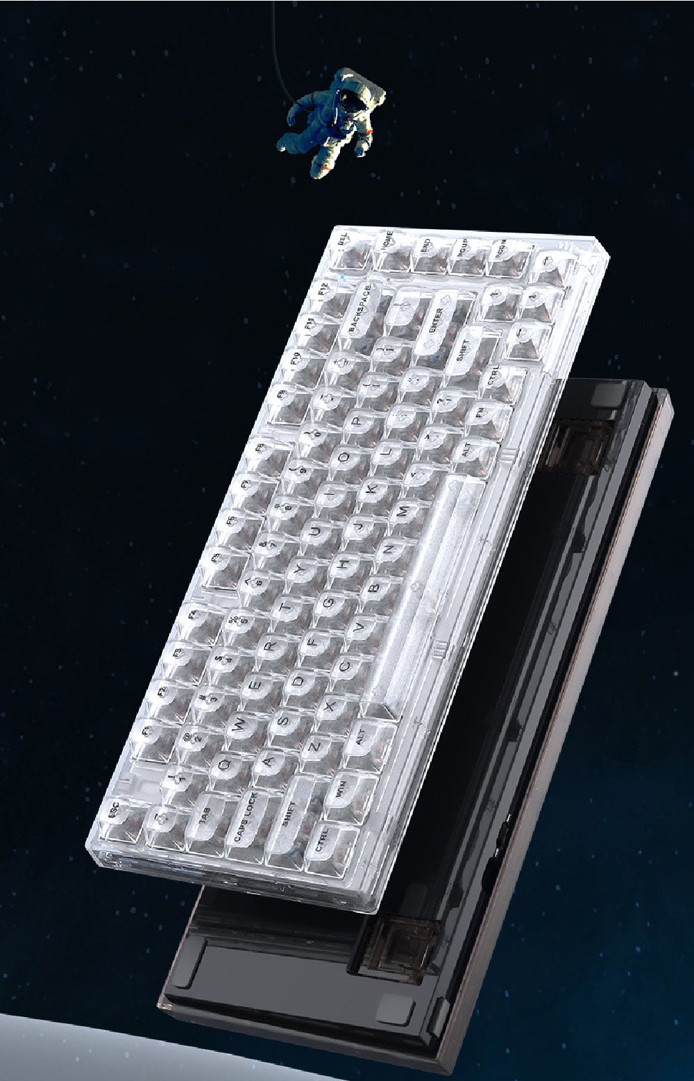 Agar PC透明　自作用キーボード　作成済み Amazon.co.jp: OUSEITECH F98pro ゲーミングキーボード 透明