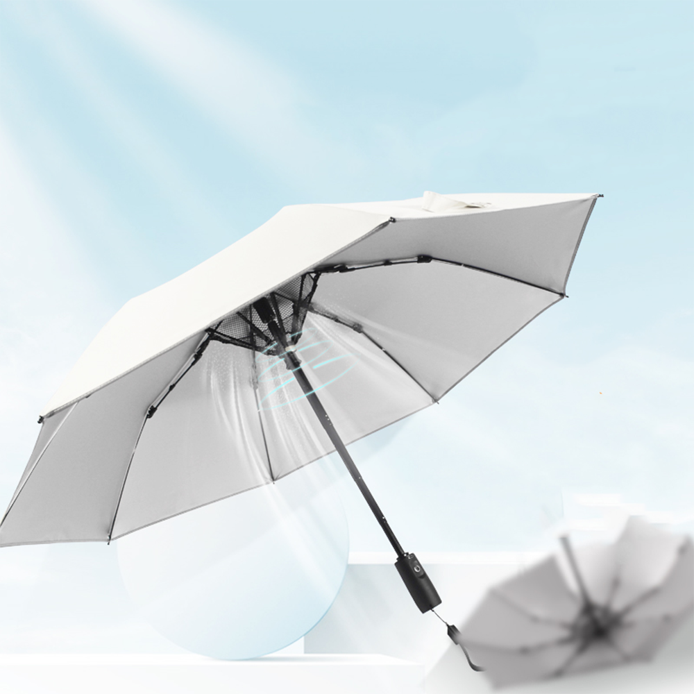 猛暑対策の強力扇風機＆バッテリ内蔵！紫外線UPF50+ブロックで