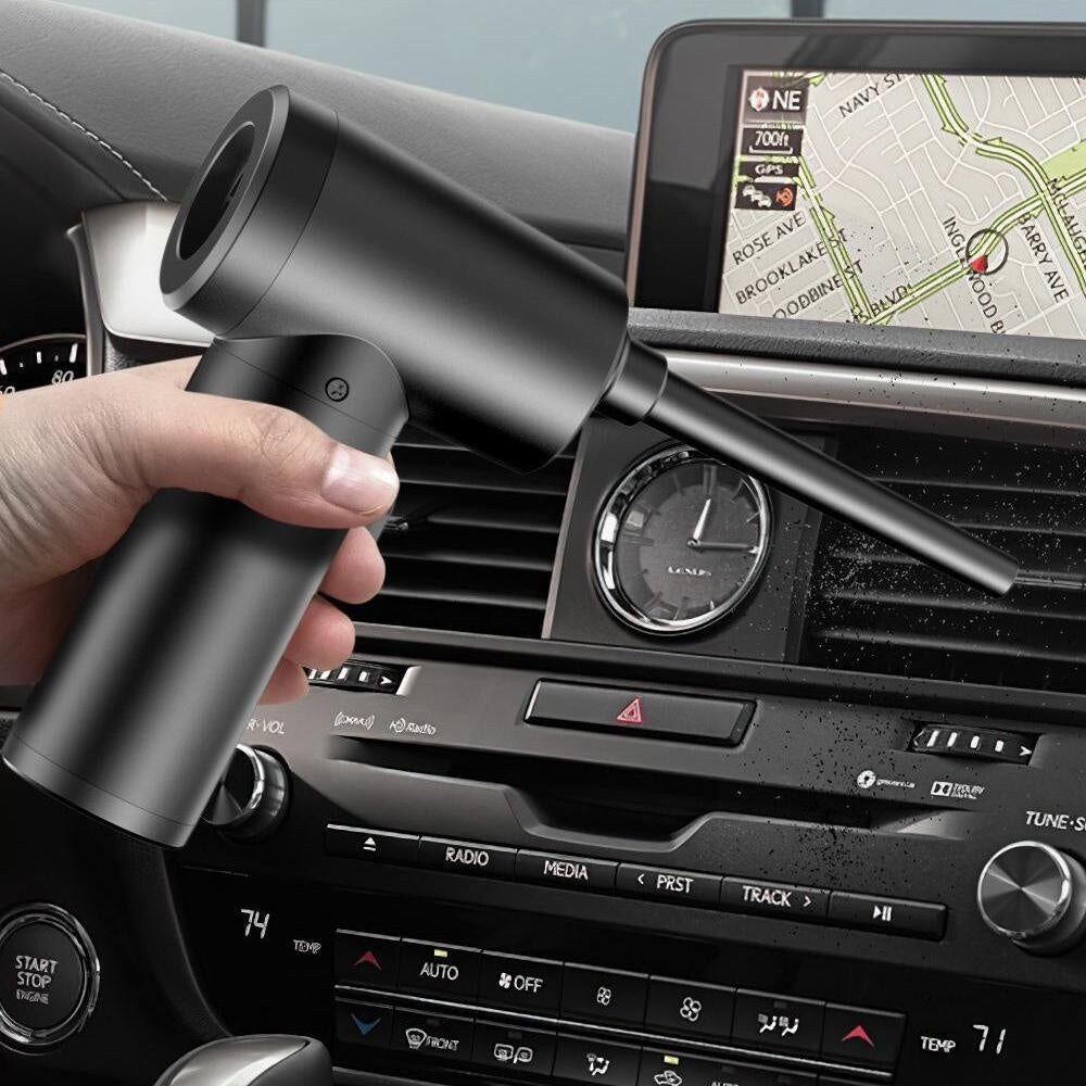 車内やPC、部屋掃除に最適！強力な噴射・吸引が1つに最大約30分