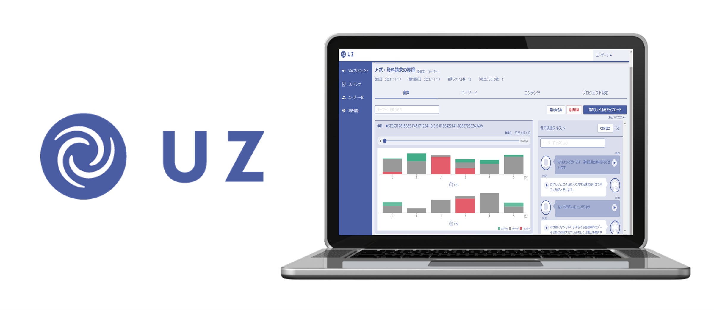 AIマーケティングシステム「UZ」をバージョンアップ!コールセンターのVOC(顧客の声)活動を促進