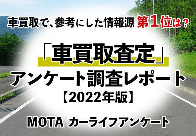 MOTAカーライフアンケート】「車買取一括査定のウェブサービス」を利用