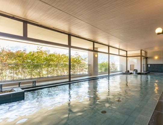 男女各250坪の天然温泉