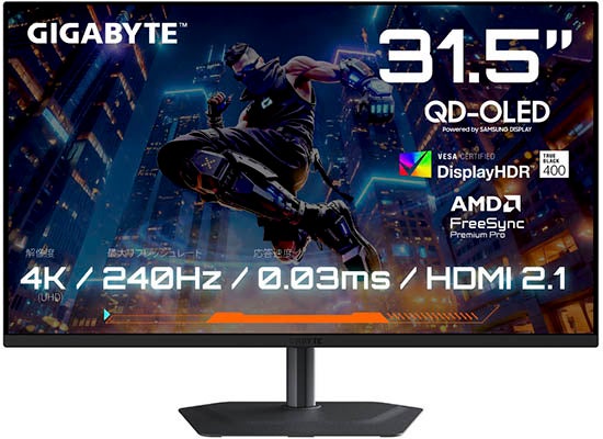 GIGABYTE、QD-OLED等ゲーミングモニター3種発表! GIGABYTE、QD-OLED等ゲーミングモニター3種発表!