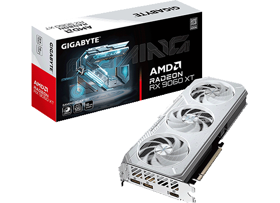 GIGABYTE RADEON RX9070XT ほぼ新品 GIGABYTEから、ホワイトカラーの冷却システムを搭載した、Radeon RX