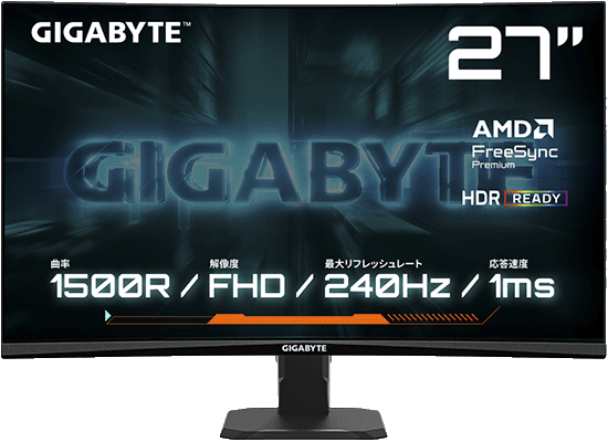 GIGABYTE 1500R曲面ゲーミングモニター発売！没入体験