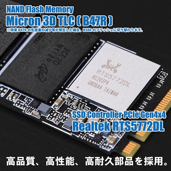 消費電力と発熱を抑える『Eco Mode』を搭載した、M.2 NVMe PCIe