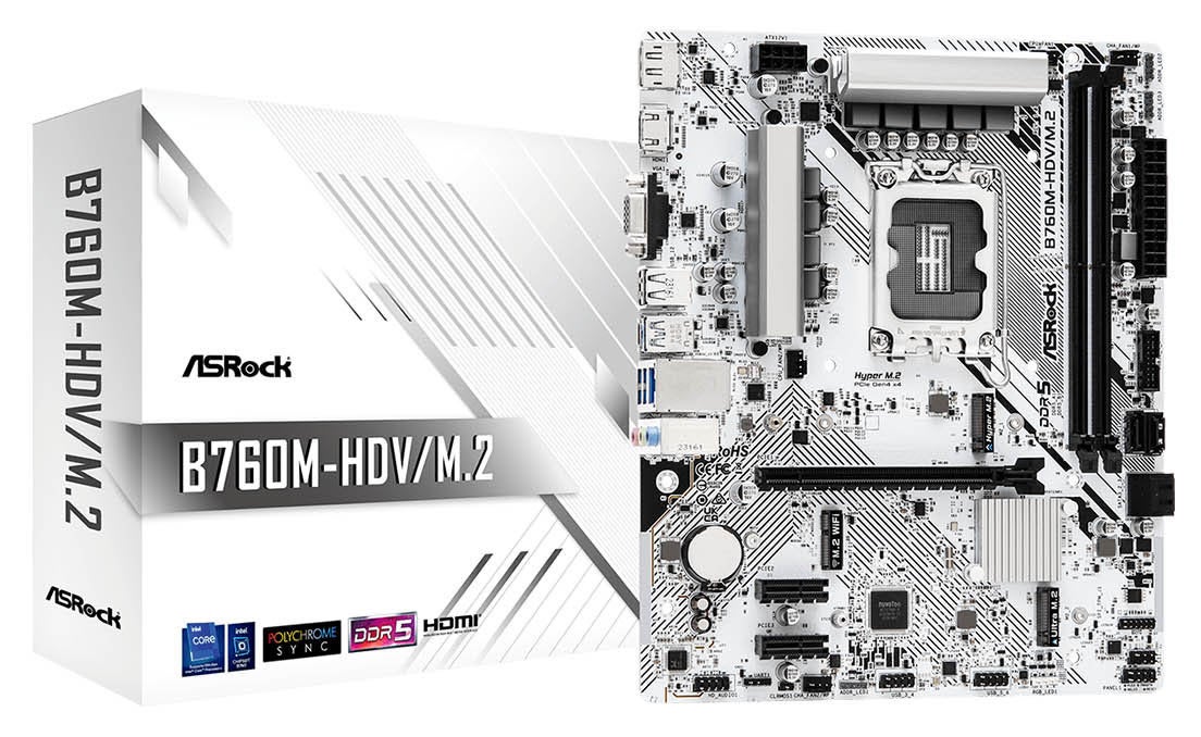 ASRockが新製品「B760M-HDV/M.2」を発売!スタイリッシュなホワイトボディと高性能が魅力 ASRockが新製品「B760M-HDV/M.2」を発売!スタイリッシュなホワイトボディと高性能が魅力
