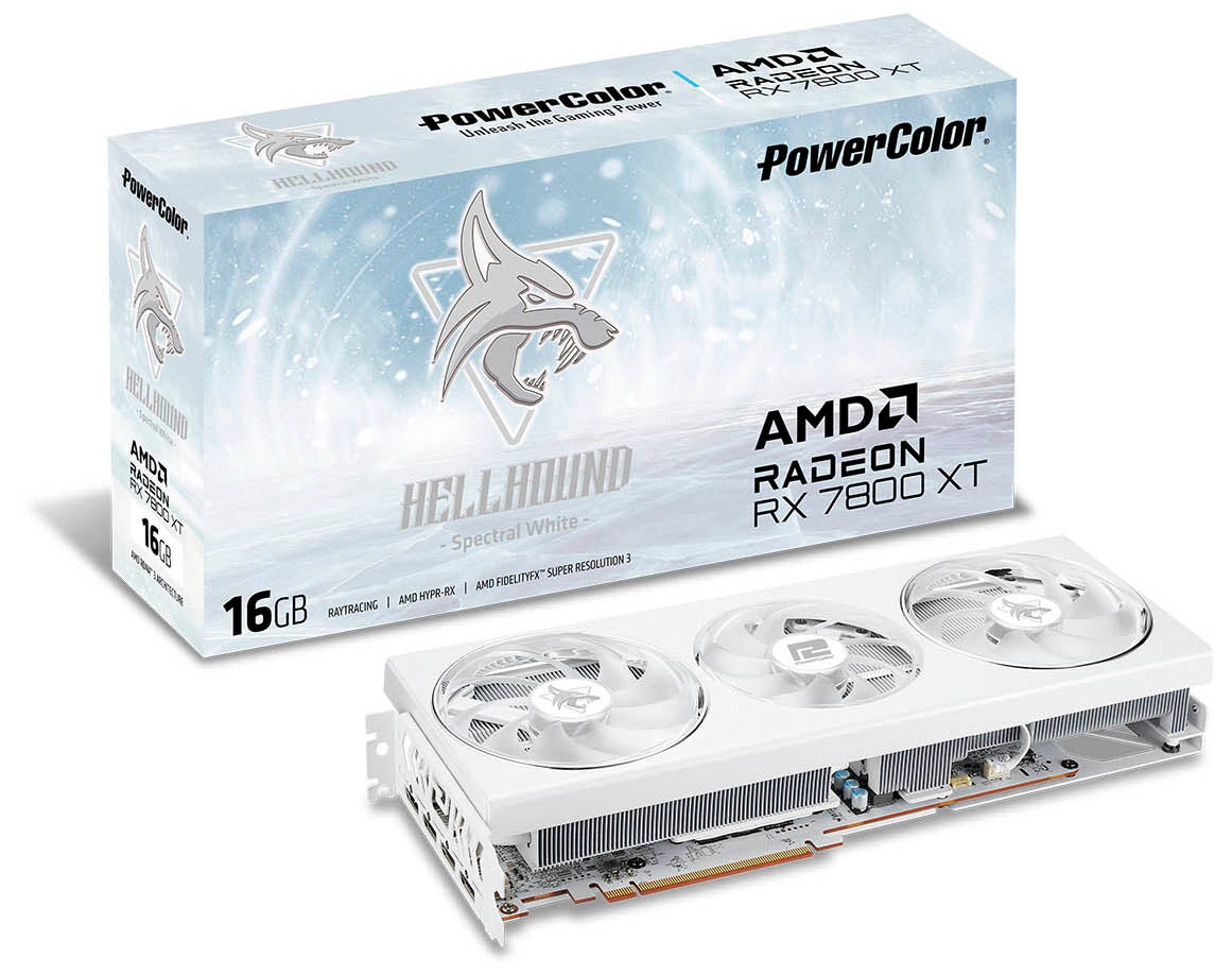 PowerColorからRadeon RX 7800 XT ホワイトカラーの高冷却3連ファン搭載グラフィックボード『RX7800XT 16G-L/OC/WHITE』発売 PowerColorからRadeon RX 7800 XT ホワイトカラーの高冷却3連ファン搭載グラフィックボード『RX7800XT 16G-L/OC/WHITE』発売