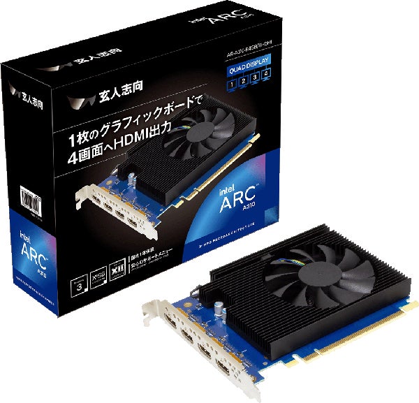 A I R Iさま専用ページ 玄人志向から、Intel Arc A310 搭載 HDMI 4ポート同時出力が可能