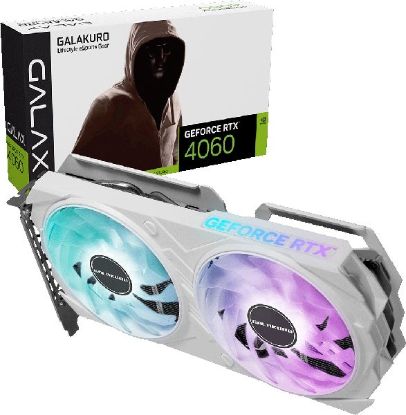 【大人気】ドラマダ いろいろ GeForce RTX 4060 ホワイトカラーの2連ファングラフィックボード
