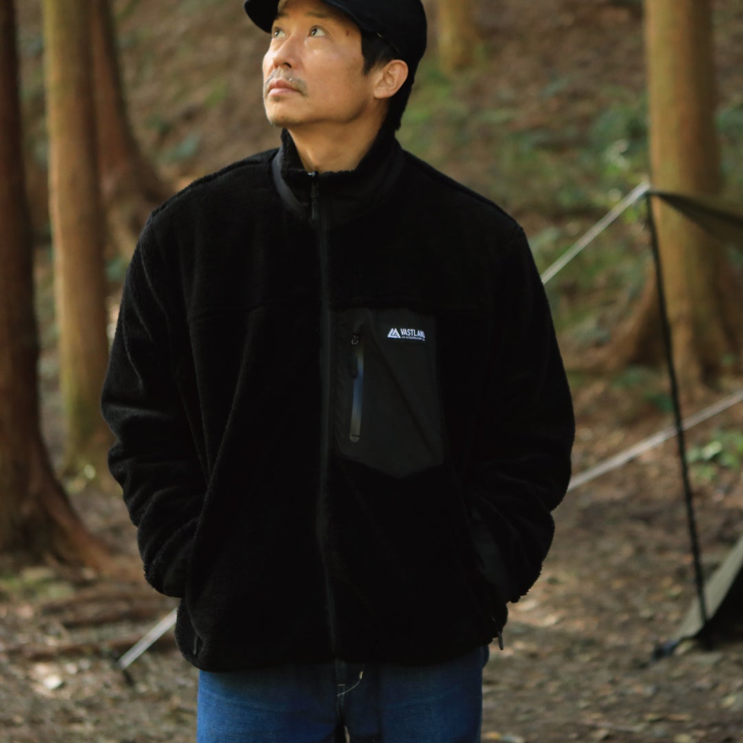 リバーシブルフリースジャケット（ブラック）