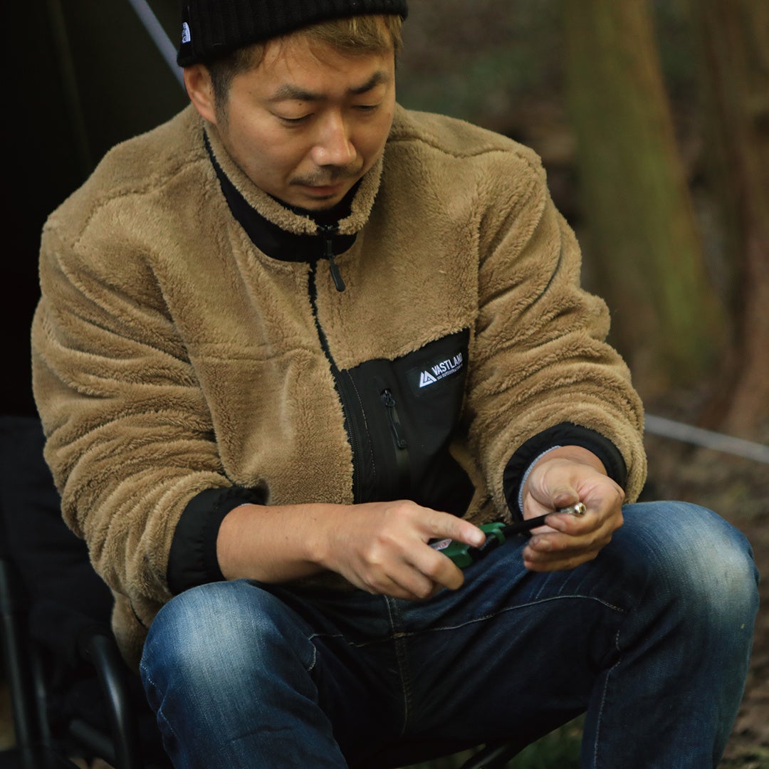 リバーシブルフリースジャケット（タン）