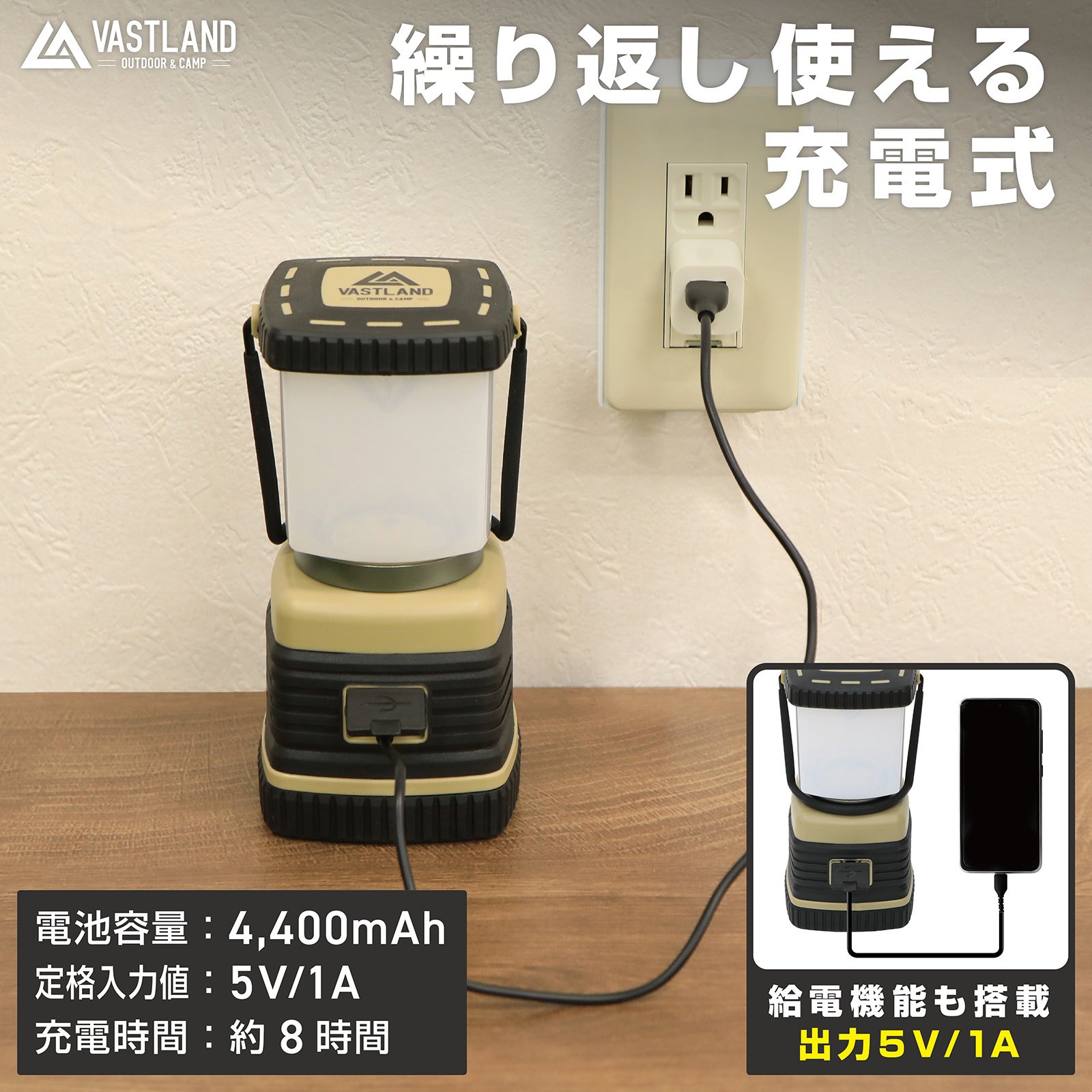 3色モード選択可能 高輝度1000ルーメンLEDランタン 長時間連続使用 ランタン led ソーラー 充電 超高輝度 1000ルーメン シルバー