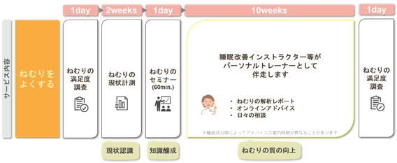 図3：睡眠改善プログラム実施の流れ