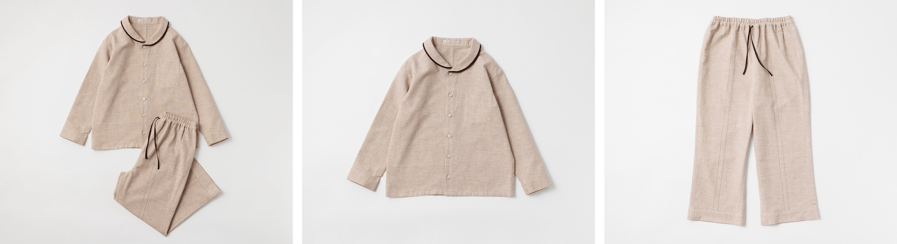 トップスはショールカラーをモチーフに。