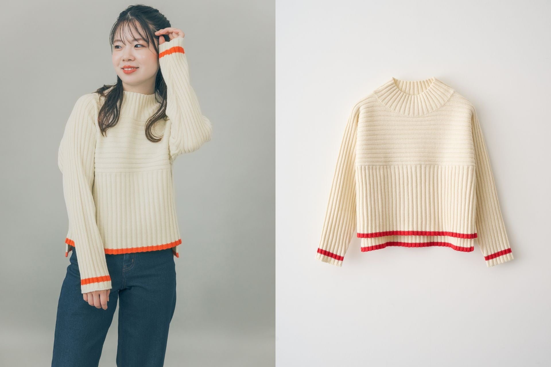 アイボリー×レッド（COHINA専売カラー）