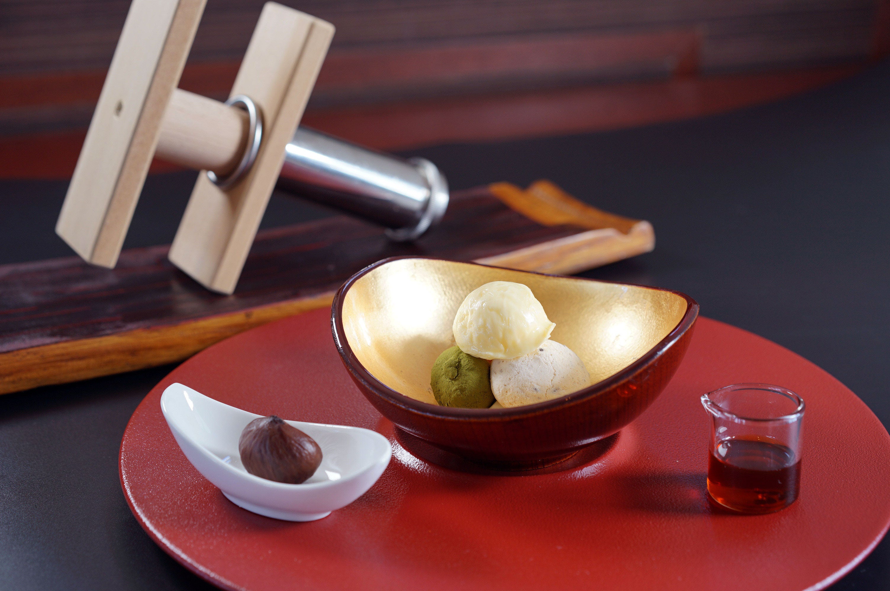 出来立て0秒　和栗のモンブラン～小さな和パフェ仕立て～提供時