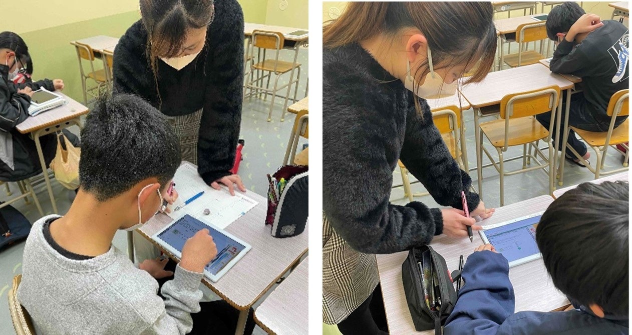 「すらら」トライアル導入による授業の様子