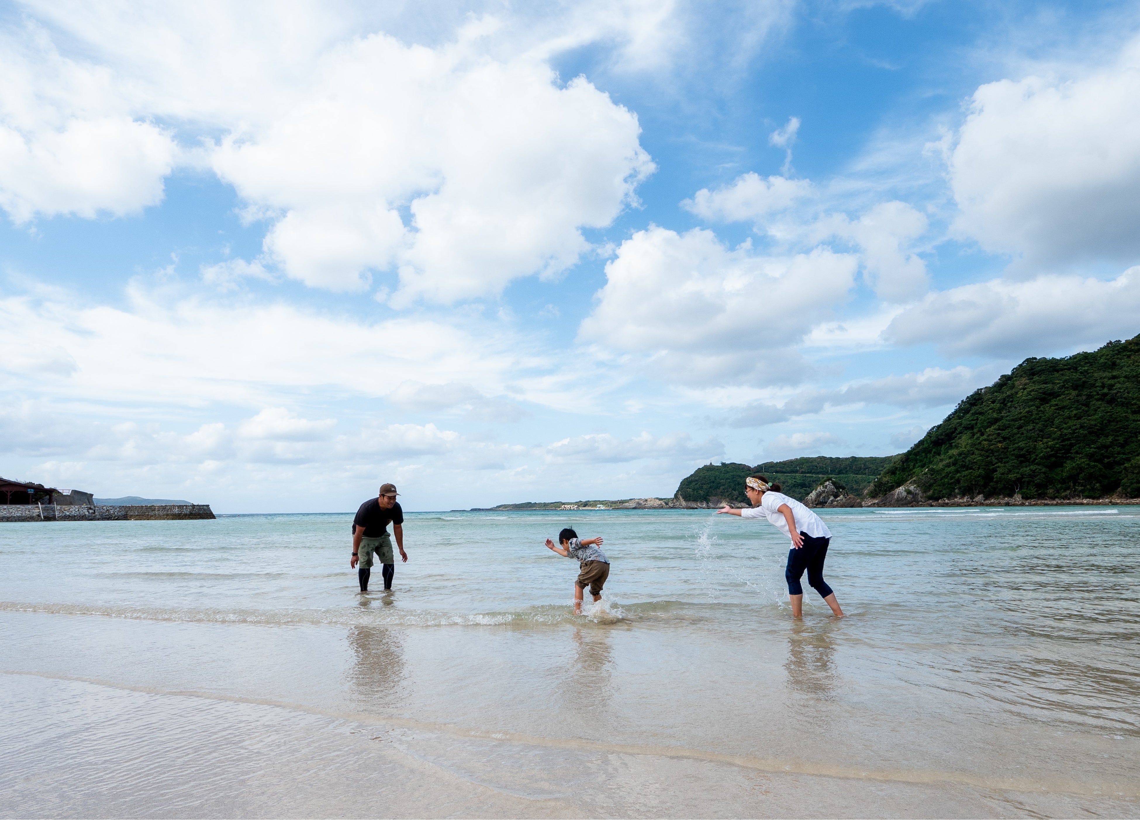 島でのびのびと育つ子ども