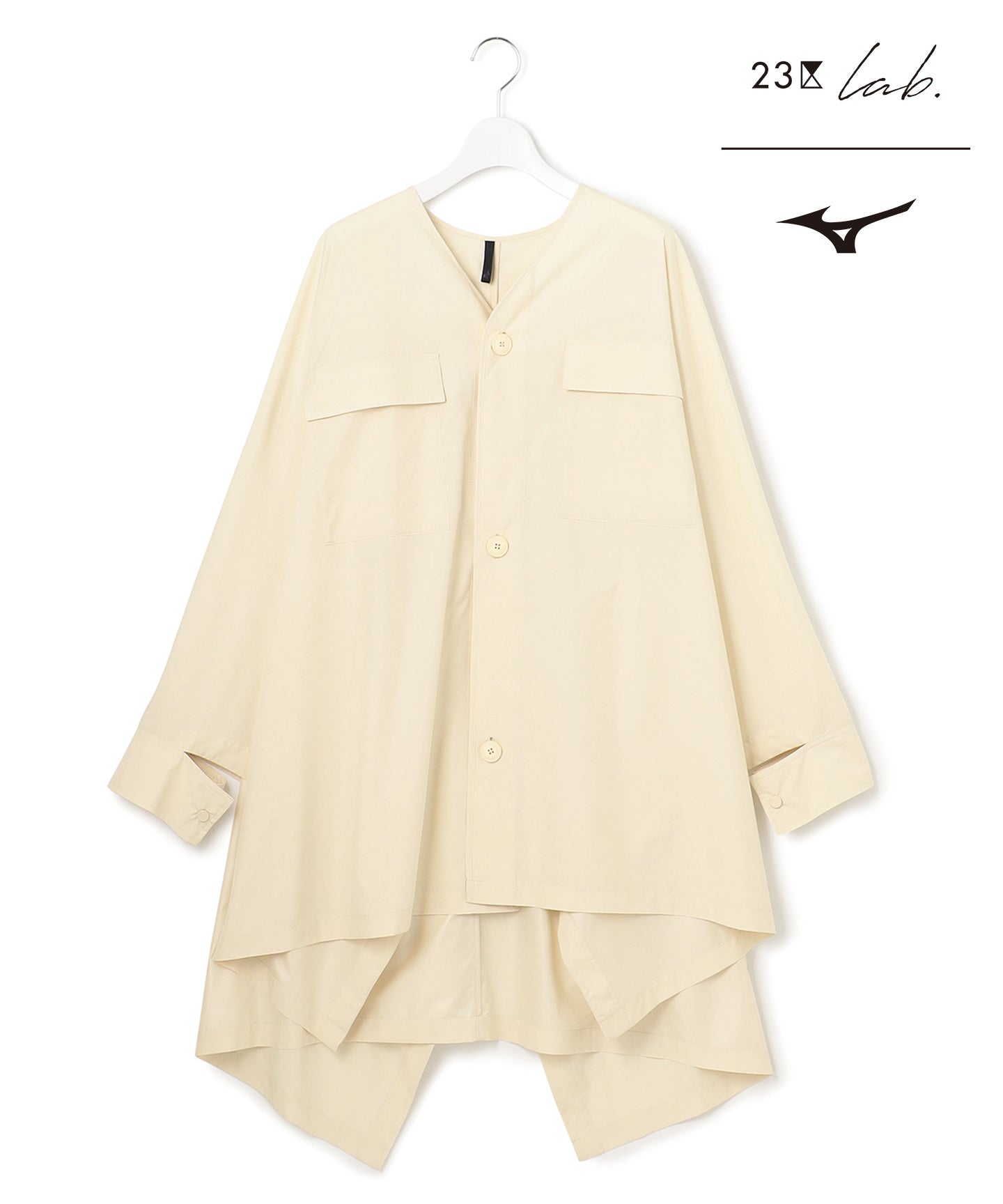 【23区 lab. MIZUNOコラボ】撥水防風 Vネック ポンチョ