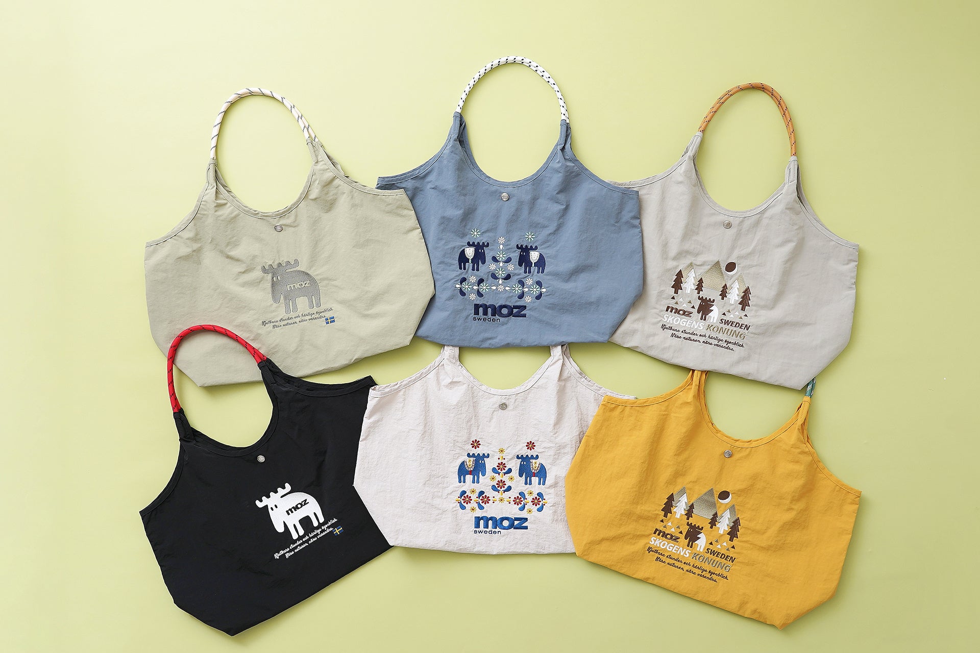 【moz(モズ)】WEB限定予約スタート！エルクの贅沢な刺繍が映える大人のトートバッグが再び登場！北欧テイストの愛らしさと軽量・大容量の使いやすさを兼ね備えお買い物から旅行まで幅広く活躍
